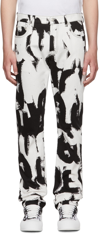 Photo: Alexander McQueen White Printed Jeans