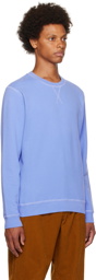 Sunspel Blue V-Stitch Sweatshirt