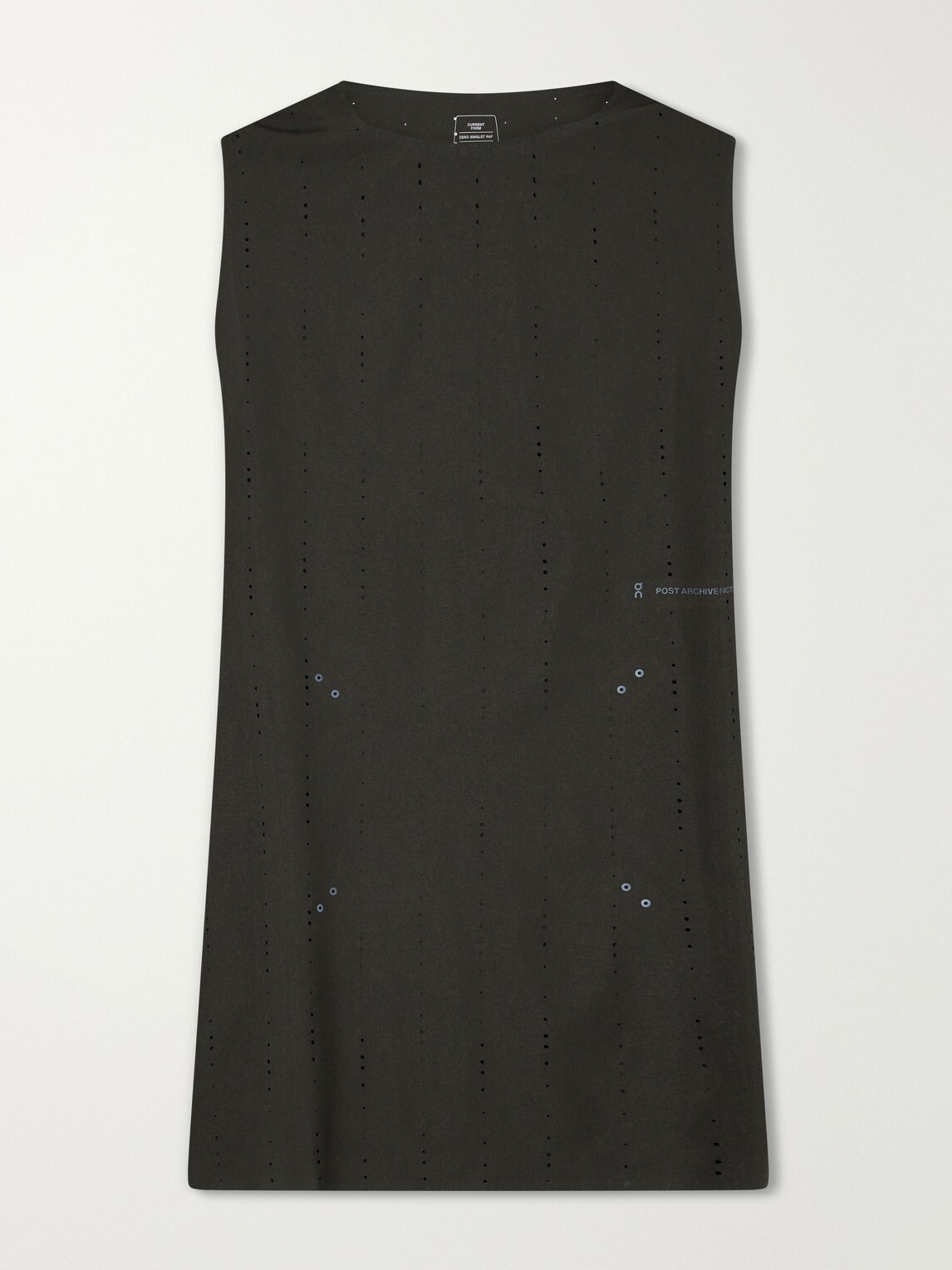 On - Post Archive Faction Zero Perforated Reycled-Jersey Running Top - Black