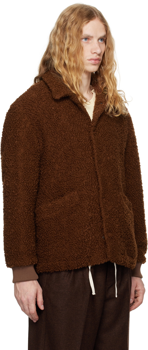 DOCUMENT Brown Wool Boucle Jacket