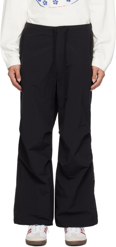 Photo: Metalwood Studio Black Parachute Trousers