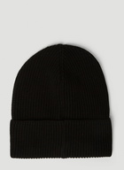 Moncler - Logo Patch Beanie Hat in Black