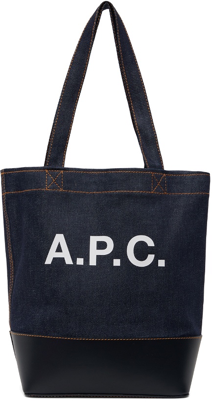 Photo: A.P.C. Navy Small Axel Denim Tote