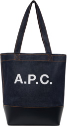 A.P.C. Navy Small Axel Denim Tote