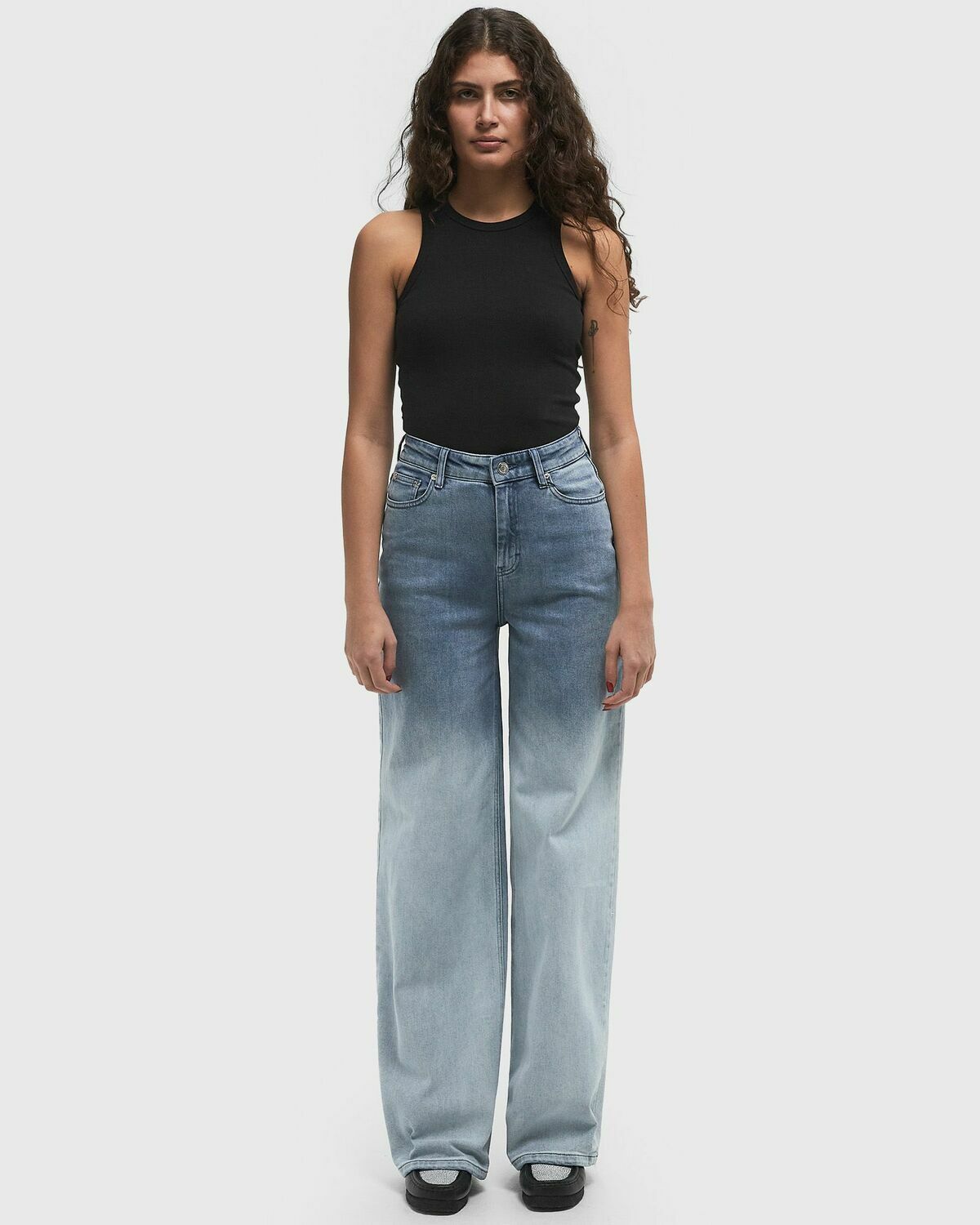 Gestuz BEBBIEGZ HW WIDE JEANS Blue Women
