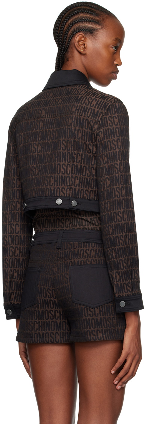 Moschino Brown Jacquard Jacket