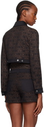 Moschino Brown Jacquard Jacket
