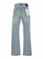Purple Brand Light Blue Jeans With Logo Patch On The Rear And Maxi Ripping On The Front In Denim Man
