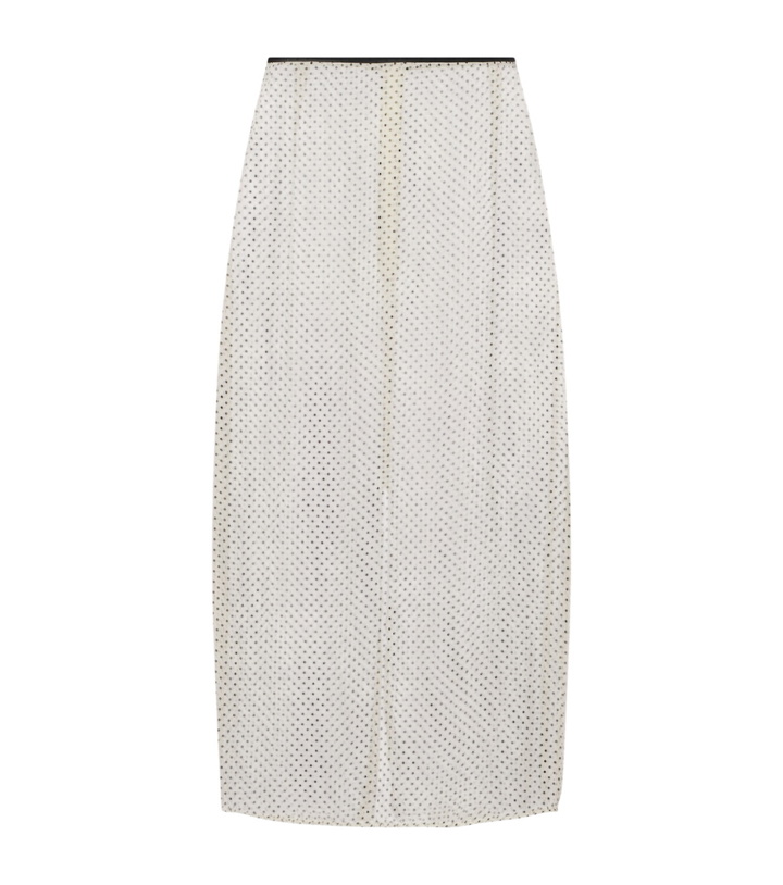 Photo: Hunza G Polka-dot sheer midi skirt