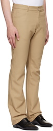 Courrèges Beige Recycled Polyester Trousers