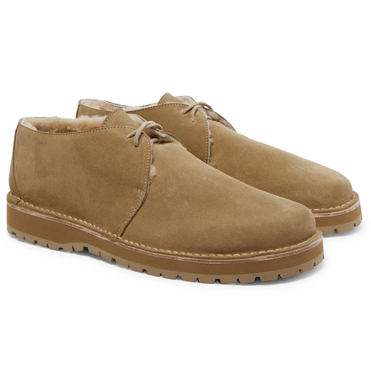 nonnative - Carpenter Shearling-Lined Suede Desert Boots