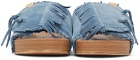 Visvim Blue Christo Folk Sandals