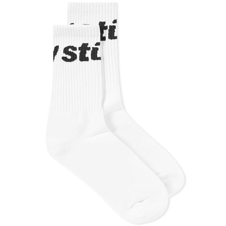 Photo: Stussy Jacquard Logo Sock White