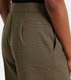 Max Mara Checked virgin wool wide-leg pants