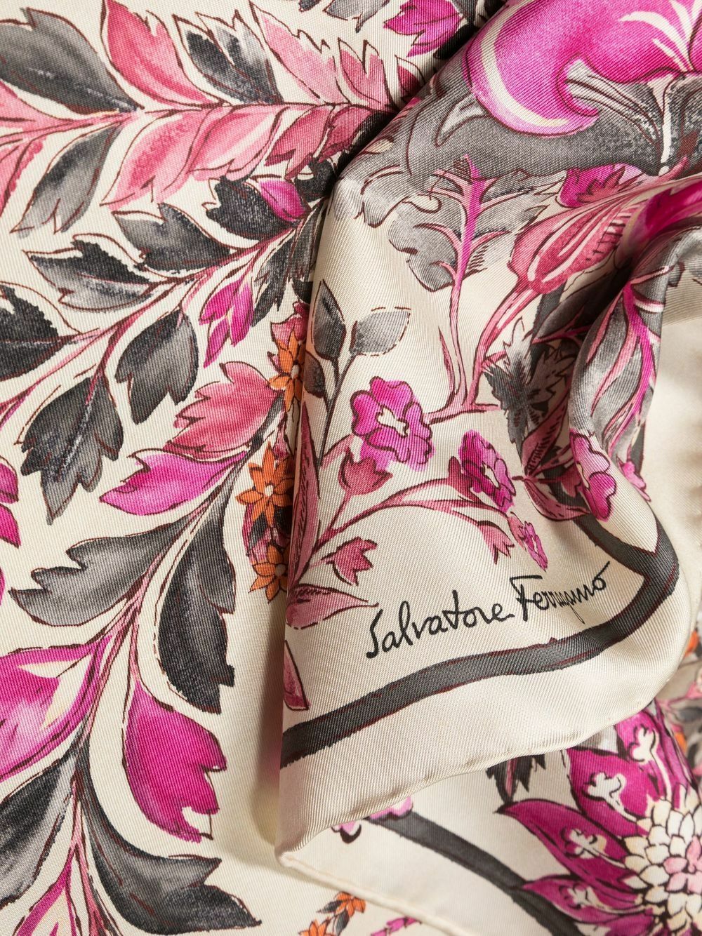 FERRAGAMO - Printed Silk Foulard Salvatore Ferragamo
