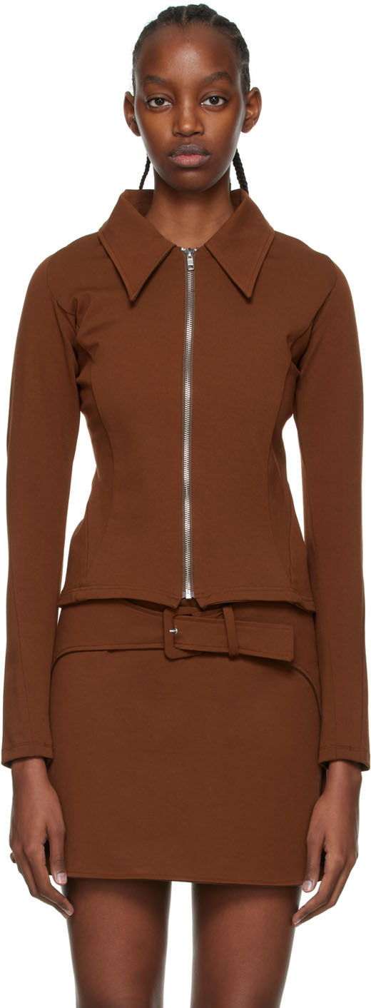 Anne Isabella Brown Viscose Shirt