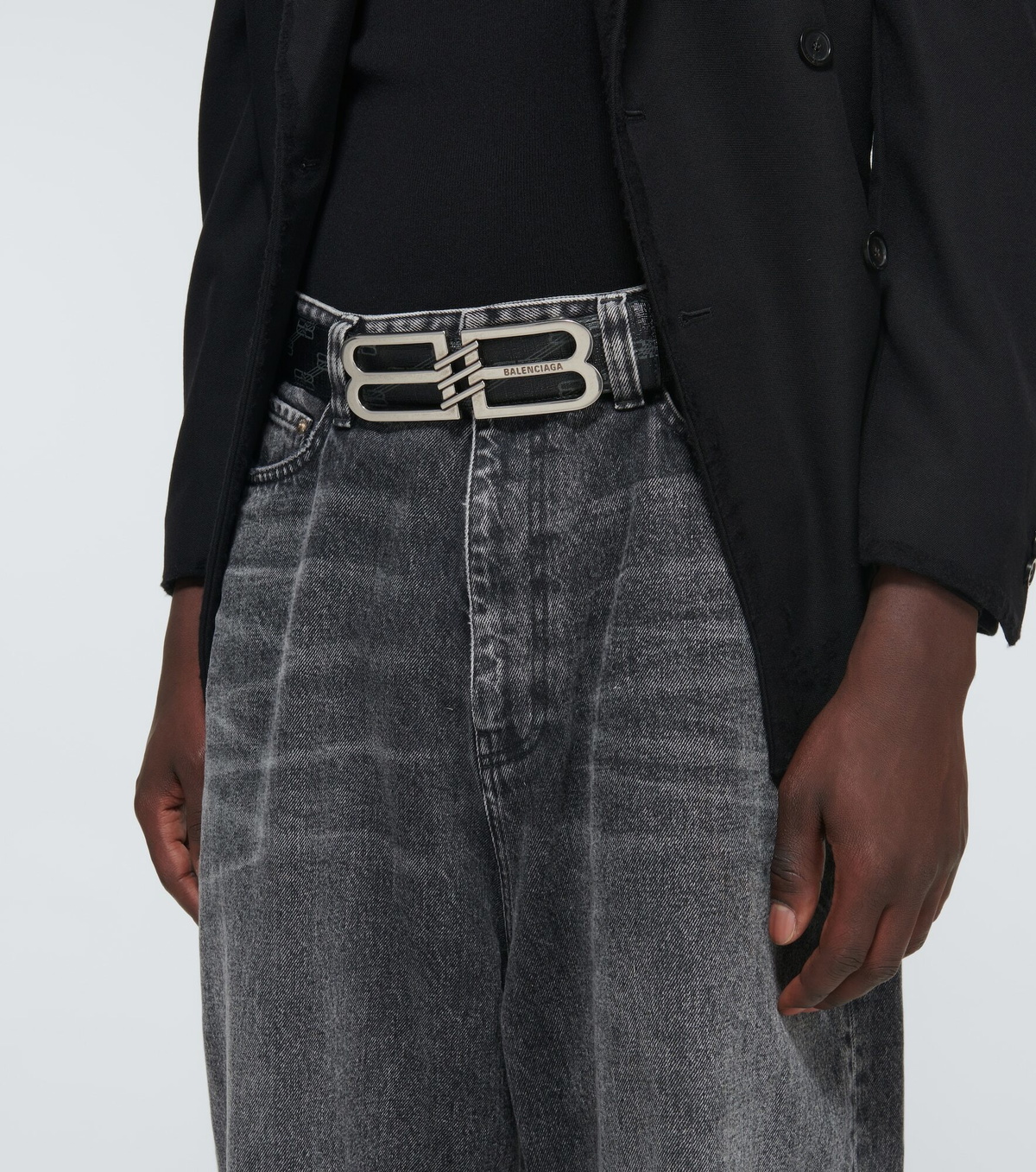 Balenciaga - BB Signature coated canvas belt