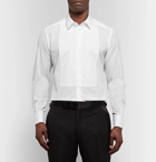 Dolce & Gabbana - White Slim-Fit Bib-Front Double-Cuff Cotton-Poplin Tuxedo Shirt - Men - White