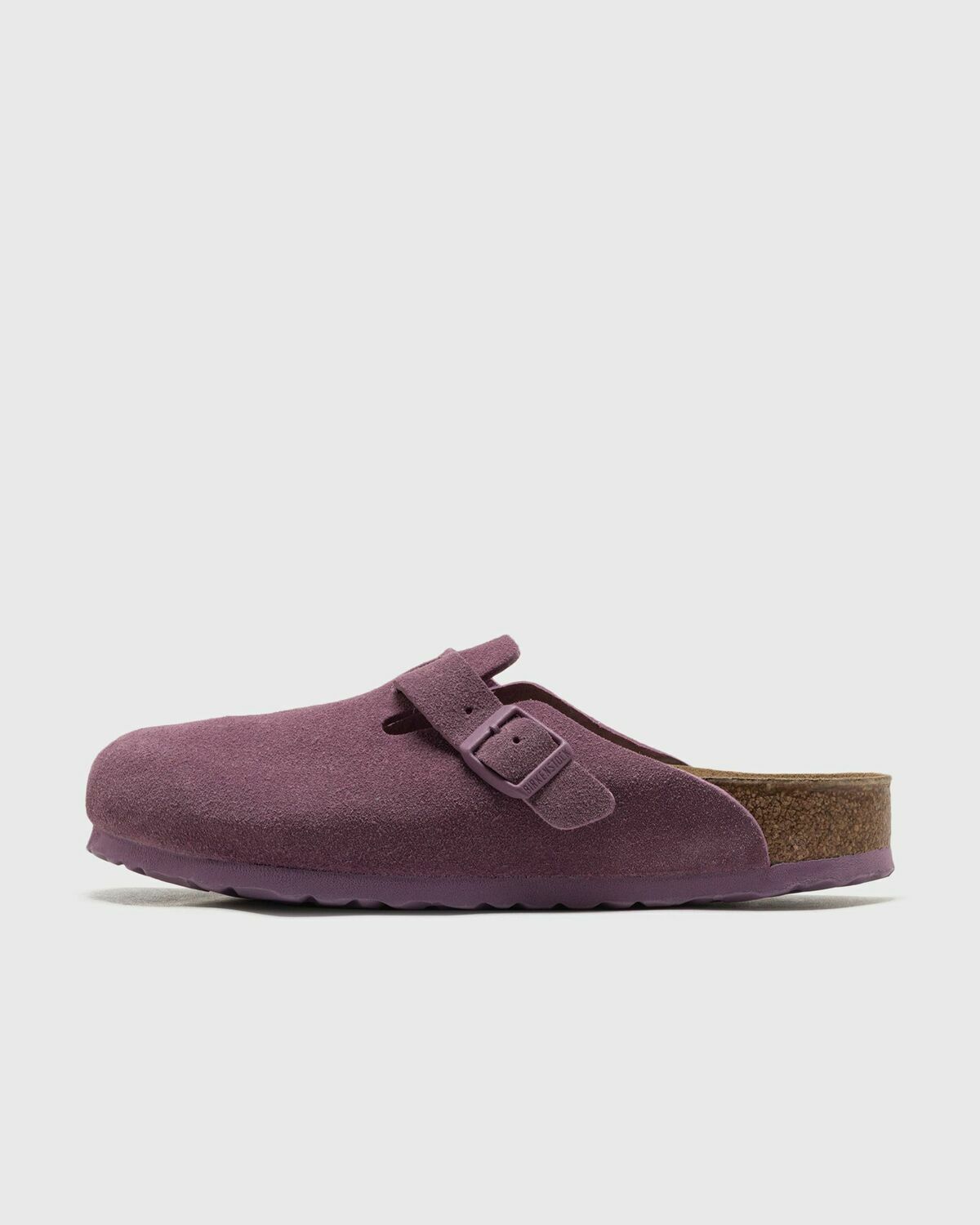 Birkenstock Boston Suede Leather Purple Womens Sandals & Slide