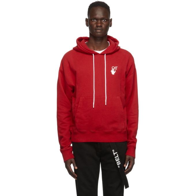 Photo: Off-White Red Cut Here Hoodie