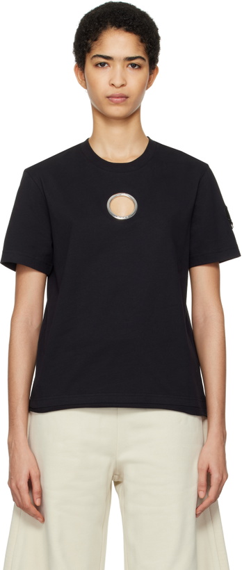 Photo: Moncler Genius Moncler x Willow Smith Black Grommet T-shirt