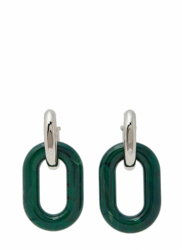 Photo: XL Link Double Hoop Earrings in Green
