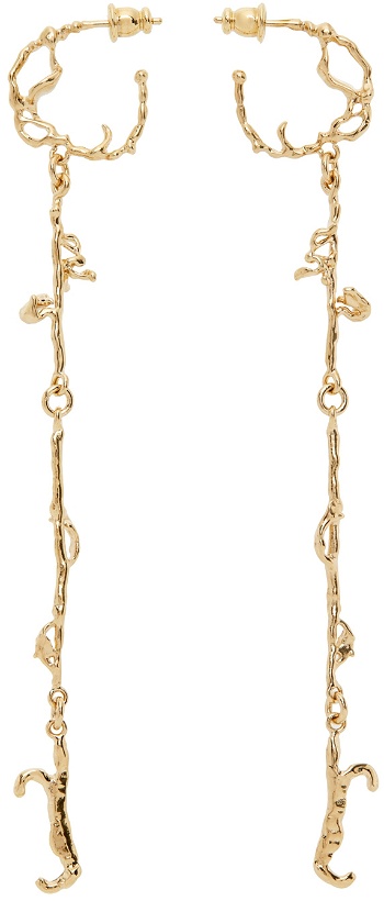 Photo: Lemaire Gold Joanne Burke Edition Short Twig Creoles Earrings