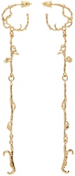 Lemaire Gold Joanne Burke Edition Short Twig Creoles Earrings