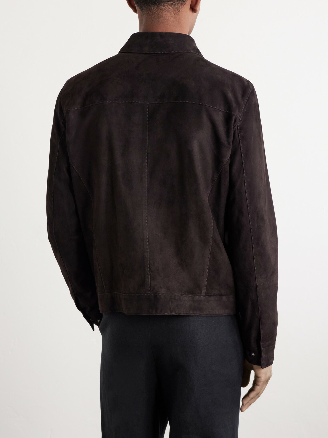 Thom Sweeney - Suede Bomber Jacket - Brown