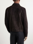 Thom Sweeney - Suede Bomber Jacket - Brown