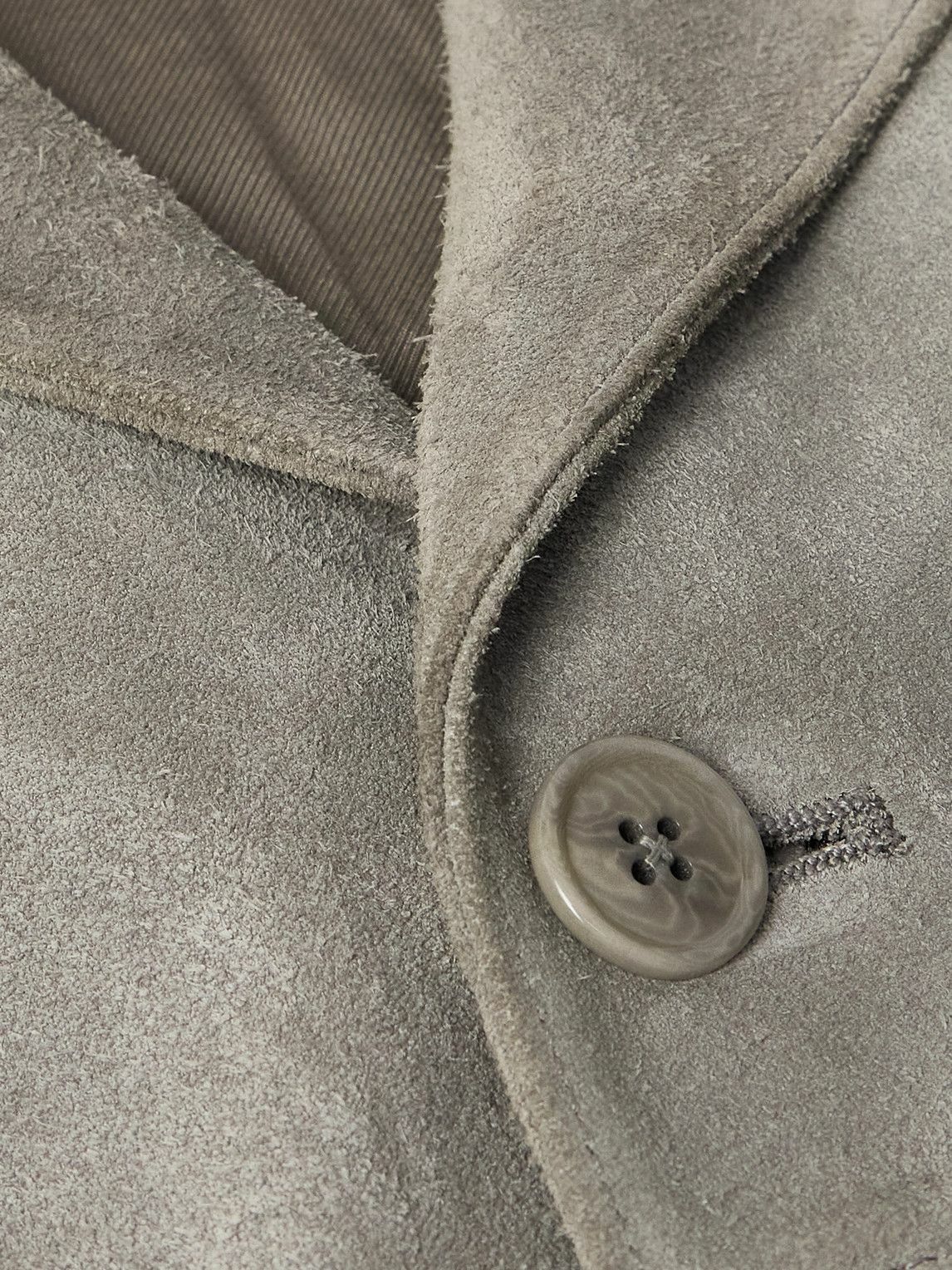 LEMAIRE - Brushed-Suede Jacket - Gray