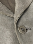 LEMAIRE - Brushed-Suede Jacket - Gray