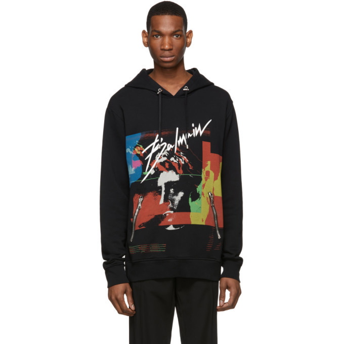 Photo: Balmain Black Rinted Hoodie