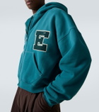 ERL Hooded cotton fleece zip-up sweatshirt