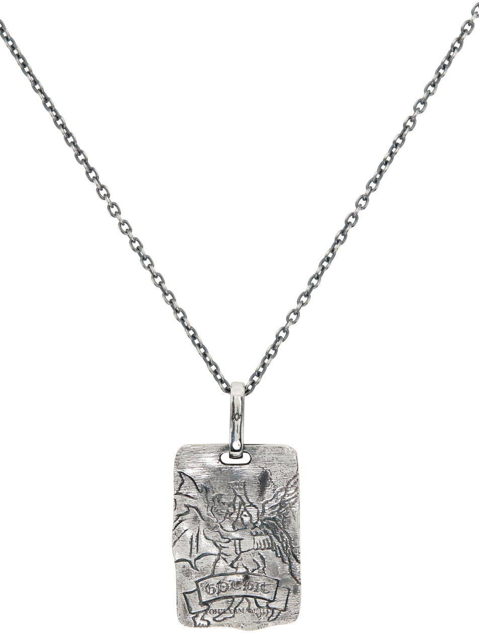 Yohji Yamamoto Dracula-engraved Pendant Necklace - Farfetch