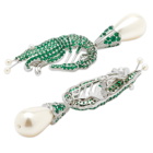 Shrimps Women's Earrings in Green/Silver