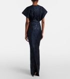 Carolina Herrera Fan floral jacquard gown