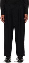 Yohji Yamamoto Black Pleated Trousers