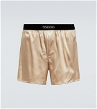 Tom Ford - Logo silk-blend boxer shorts