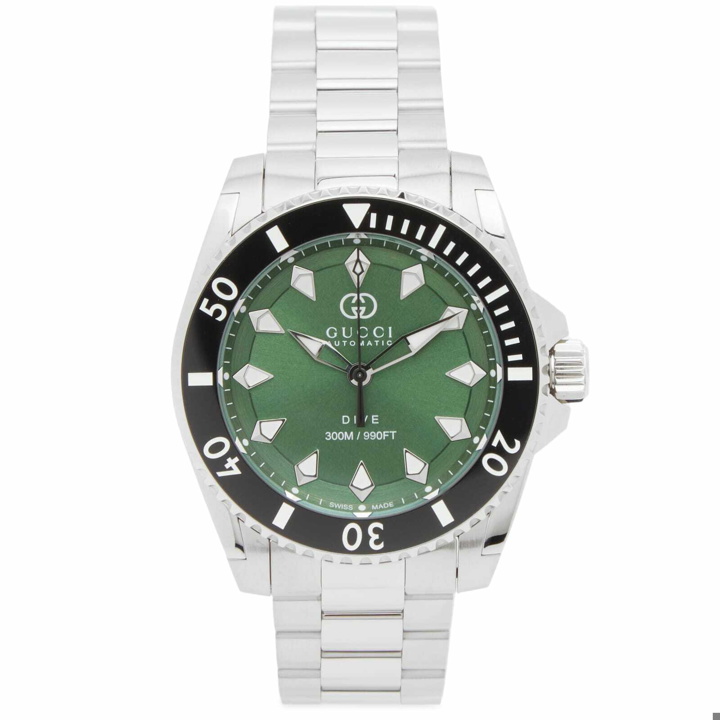 Photo: Gucci Men's G-Timeless Watch 40mm in Silver/Green 