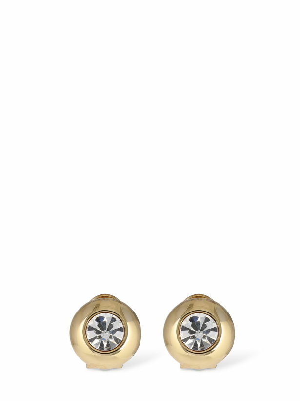 Photo: AREA - Crystal Dome Stud Earrings
