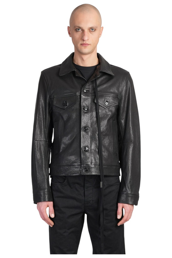 Photo: Ann Demeulemeester Ebbe Leather Jacket In Black Leather