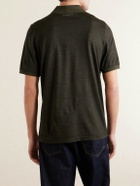 Purdey - Merino Wool and Lyocell-Blend Piqué Polo Shirt - Green