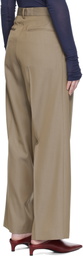 AURALEE Beige Light Wool Max Gabardine Two-Tuck Trousers