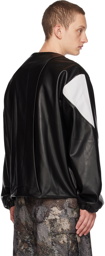 Uncertain Factor Black Frame Faux-Leather Jacket