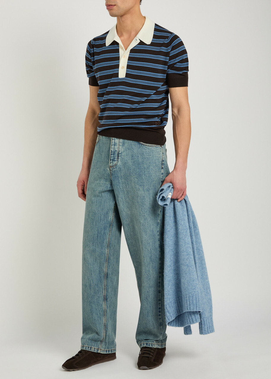 Wax London Felix Loose Straight-leg Jeans Mid Blu