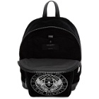 Balmain Black Velvet and Leather Beast Backpack