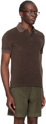 TOM FORD Brown Towelling Polo