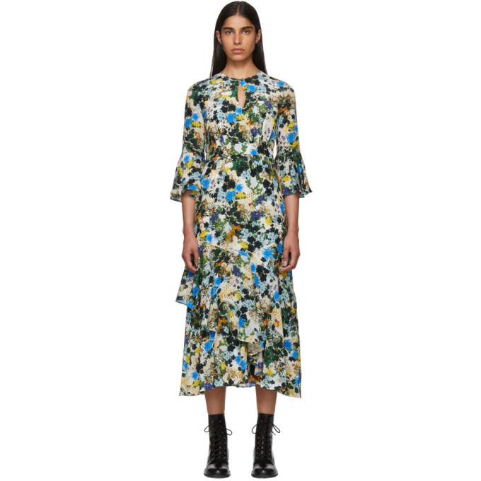 Erdem Multicolor Silk Floral Florence Dress Erdem