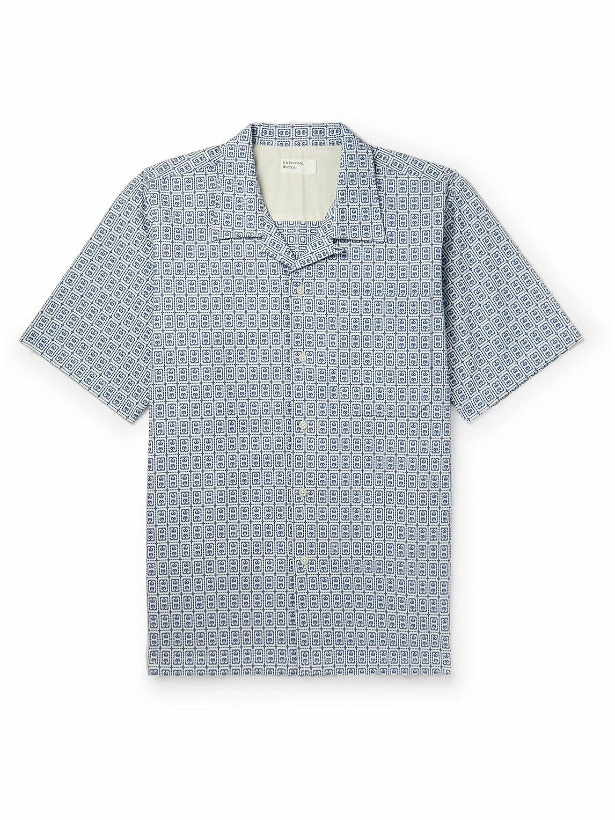 Photo: Universal Works - Convertible-Collar Printed Cotton Shirt - Blue